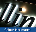 Dolphin Marine, Yacht Sign Colour Mis-Match